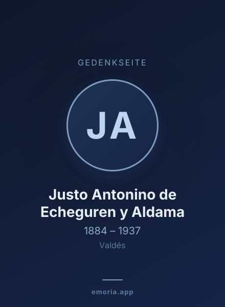 Gedenkportrait von Justo Antonino de Echeguren y Aldama