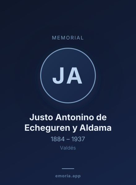 Memorial portrait of Justo Antonino de Echeguren y Aldama