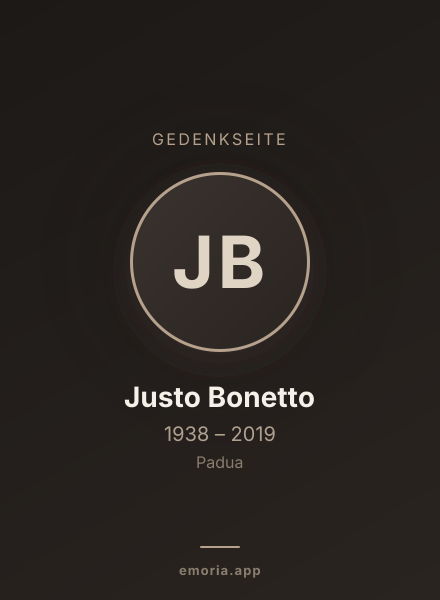 Gedenkportrait von Justo Bonetto