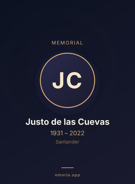 Memorial portrait of Justo de las Cuevas