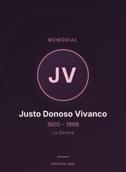 Memorial portrait of Justo Donoso Vivanco