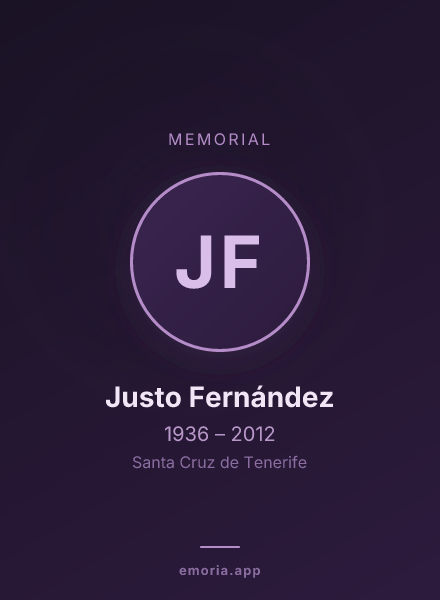 Memorial portrait of Justo Fernández