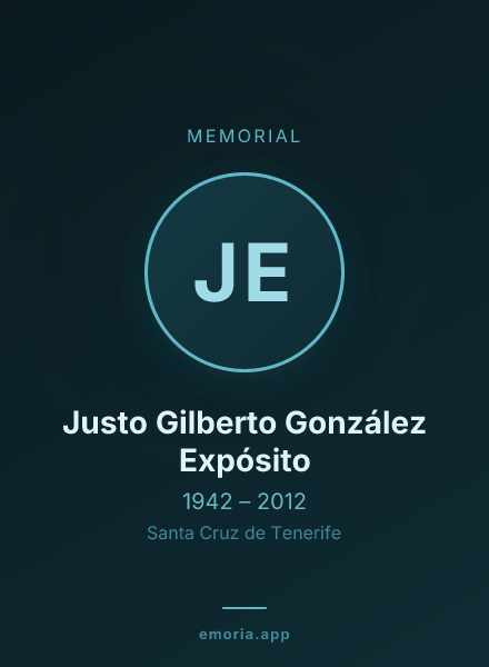 Memorial portrait of Justo Gilberto González Expósito