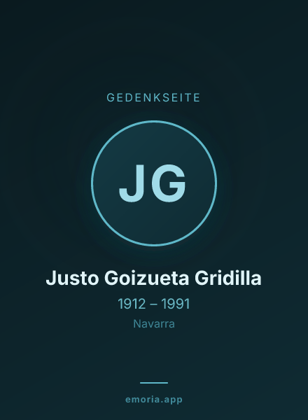 Gedenkportrait von Justo Goizueta Gridilla