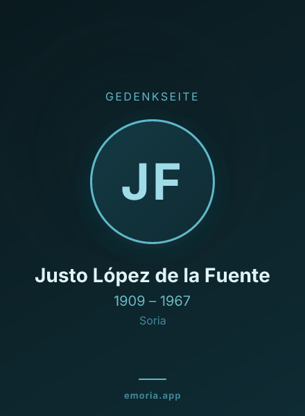 Gedenkportrait von Justo López de la Fuente