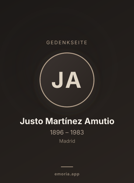 Gedenkportrait von Justo Martínez Amutio