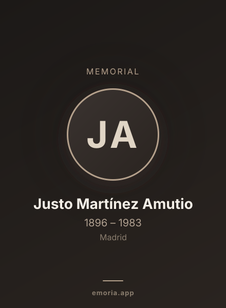 Memorial portrait of Justo Martínez Amutio