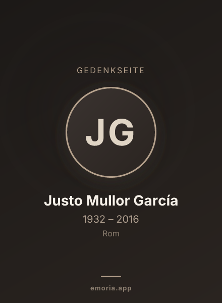 Gedenkportrait von Justo Mullor García