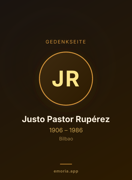 Gedenkportrait von Justo Pastor Rupérez