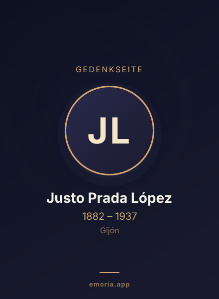 Gedenkportrait von Justo Prada López