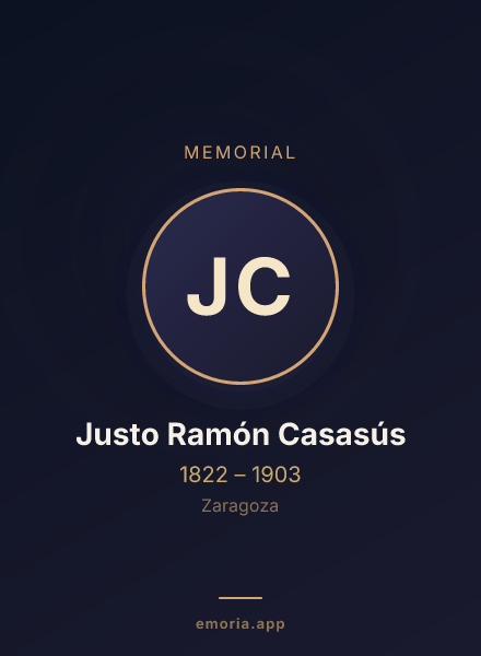 Memorial portrait of Justo Ramón Casasús