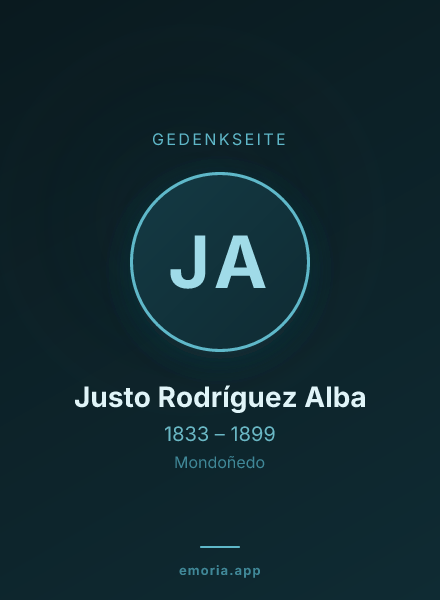 Gedenkportrait von Justo Rodríguez Alba