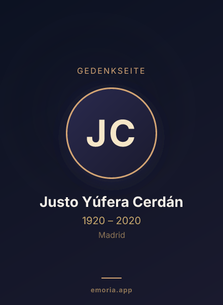 Gedenkportrait von Justo Yúfera Cerdán
