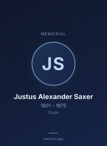 Memorial portrait of Justus Alexander Saxer