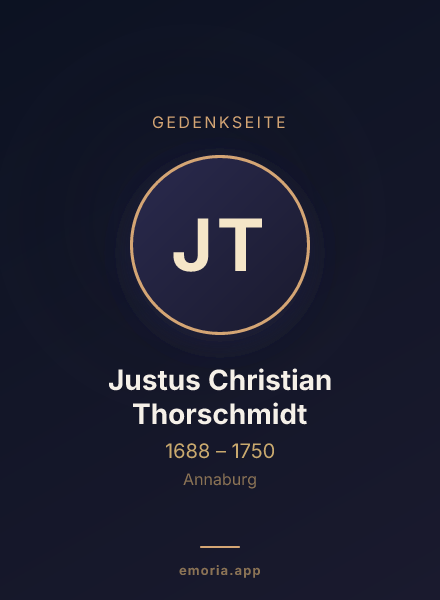 Gedenkportrait von Justus Christian Thorschmidt