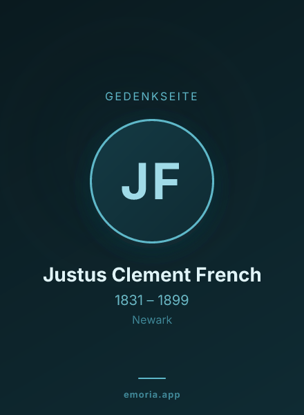 Gedenkportrait von Justus Clement French