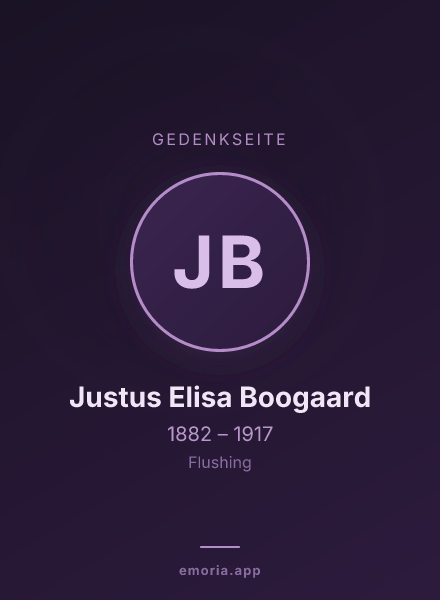 Gedenkportrait von Justus Elisa Boogaard