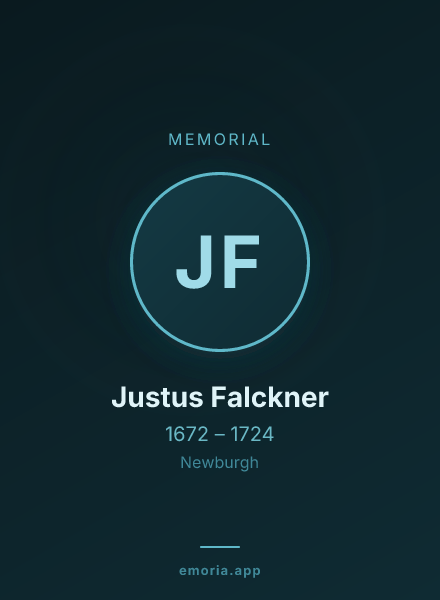 Memorial portrait of Justus Falckner