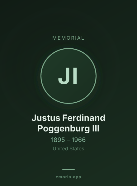 Memorial portrait of Justus Ferdinand Poggenburg III