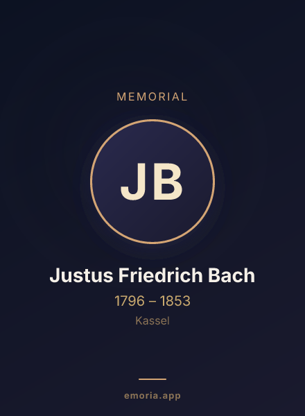 Memorial portrait of Justus Friedrich Bach