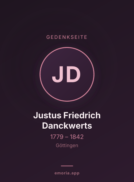 Gedenkportrait von Justus Friedrich Danckwerts