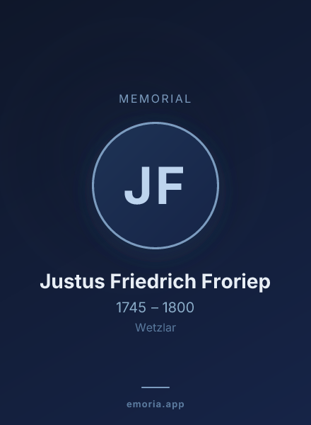 Memorial portrait of Justus Friedrich Froriep