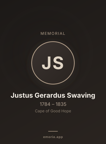 Memorial portrait of Justus Gerardus Swaving