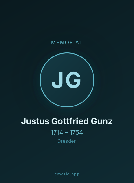Memorial portrait of Justus Gottfried Gunz