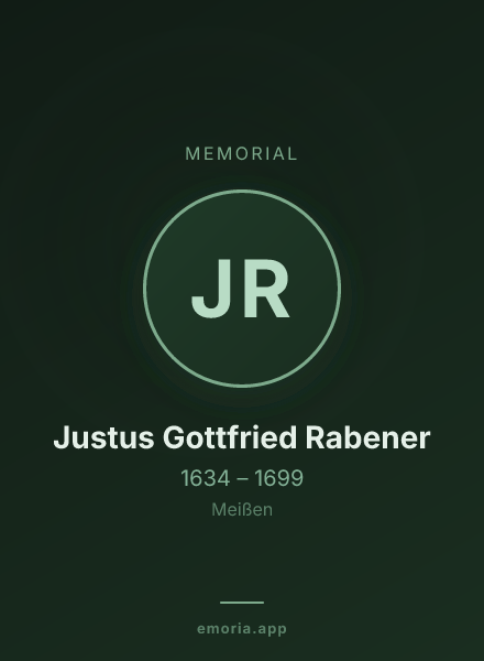 Memorial portrait of Justus Gottfried Rabener