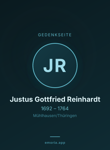 Gedenkportrait von Justus Gottfried Reinhardt