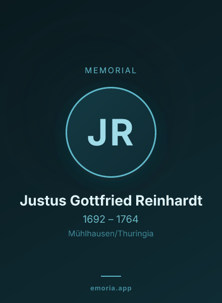 Memorial portrait of Justus Gottfried Reinhardt