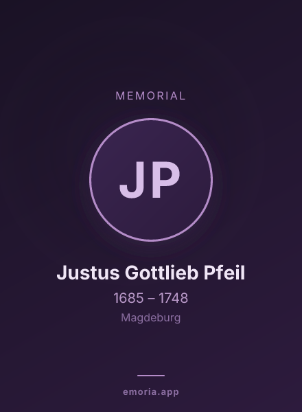 Memorial portrait of Justus Gottlieb Pfeil