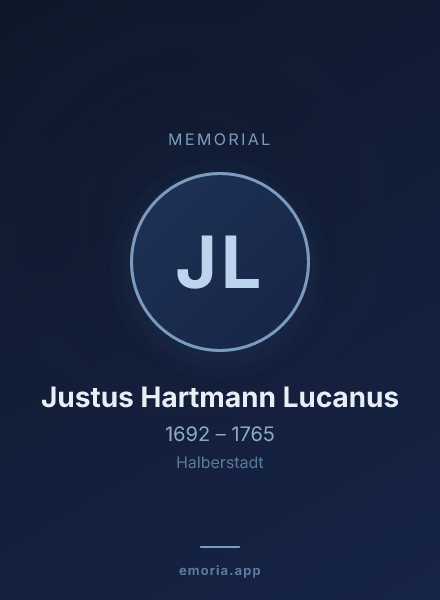 Memorial portrait of Justus Hartmann Lucanus