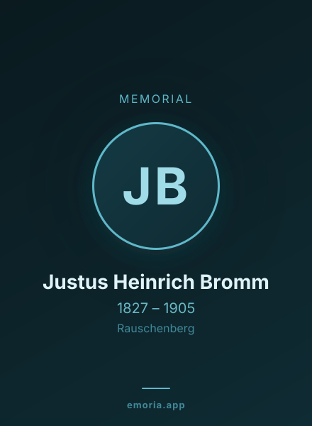 Memorial portrait of Justus Heinrich Bromm