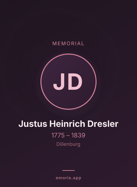 Memorial portrait of Justus Heinrich Dresler