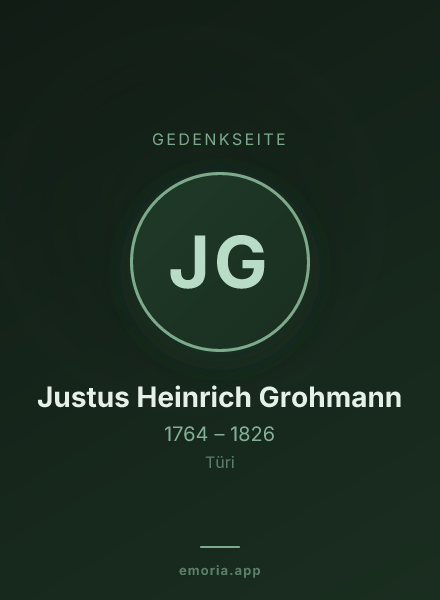 Gedenkportrait von Justus Heinrich Grohmann