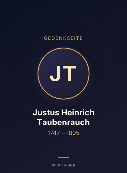 Gedenkportrait von Justus Heinrich Taubenrauch