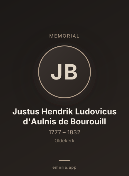 Memorial portrait of Justus Hendrik Ludovicus d'Aulnis de Bourouill