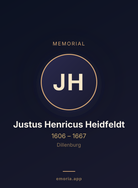 Memorial portrait of Justus Henricus Heidfeldt