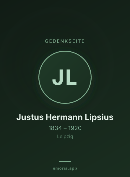 Gedenkportrait von Justus Hermann Lipsius