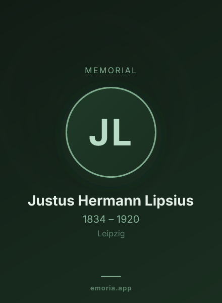 Memorial portrait of Justus Hermann Lipsius