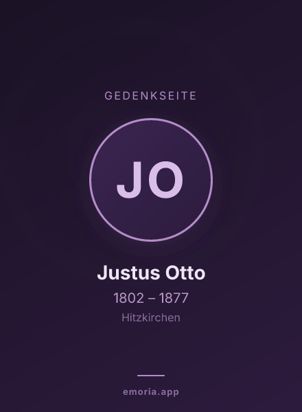 Gedenkportrait von Justus Otto