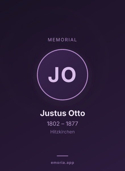 Memorial portrait of Justus Otto