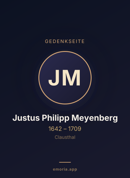 Gedenkportrait von Justus Philipp Meyenberg