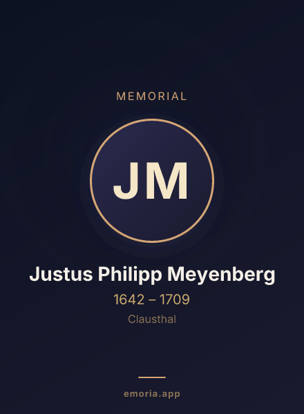 Memorial portrait of Justus Philipp Meyenberg