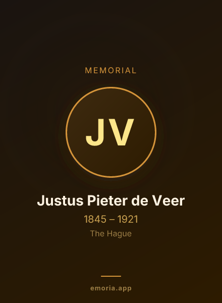 Memorial portrait of Justus Pieter de Veer