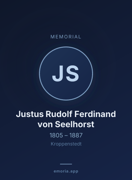 Memorial portrait of Justus Rudolf Ferdinand von Seelhorst