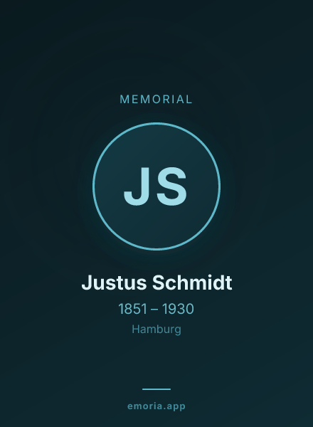 Memorial portrait of Justus Schmidt