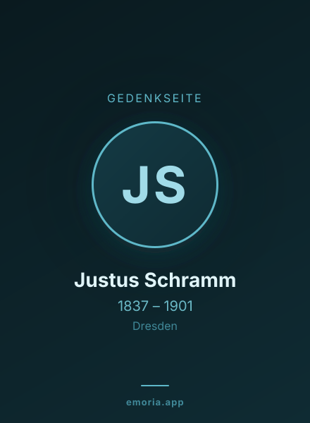 Gedenkportrait von Justus Schramm