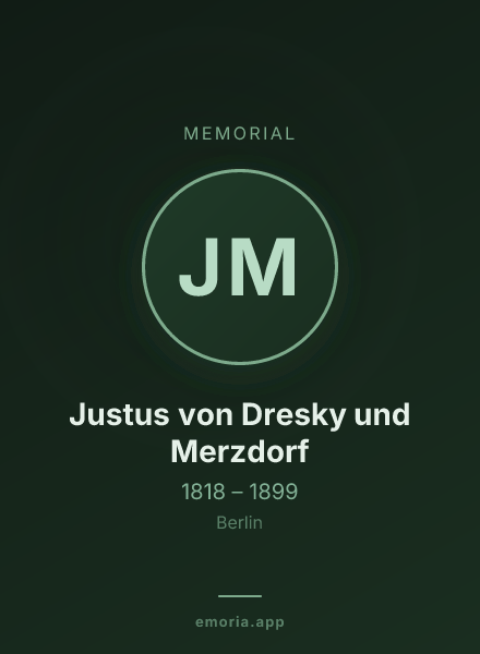 Memorial portrait of Justus von Dresky und Merzdorf